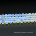 Top Grade Atacado 8mm Rodada Solta Branco Natural Opala Gemstone Beads Semi Precious Stone Para Fazer Jóias DIY